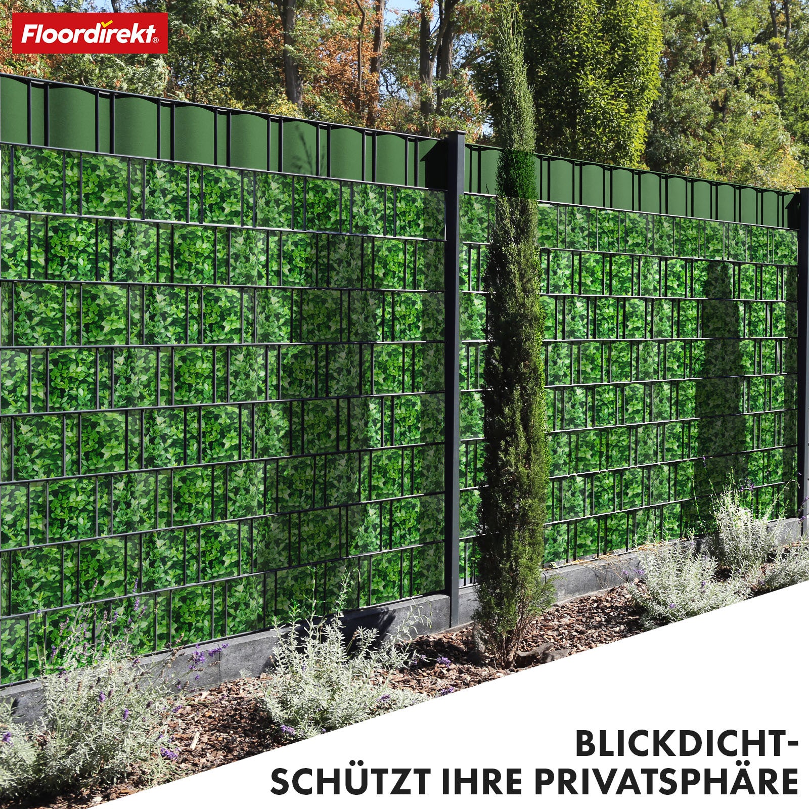 Sichtschutz, Kiesoptik für Balkon und Garten – Detailansicht 48