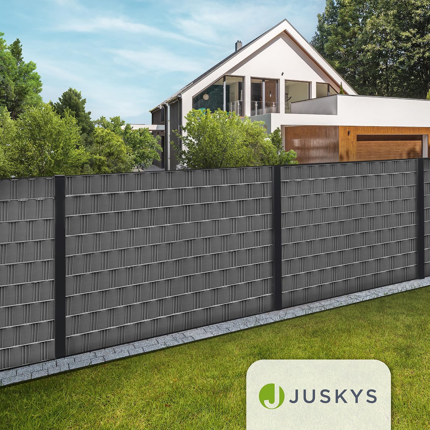 Sichtschutz, mit 4 Rollen für Garten und Balkon – Detailansicht 7