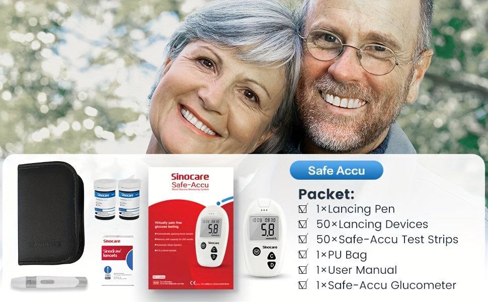 Sinocare Safe-Accu Blutzuckermessgerät-Set für Fahrzeug und unterwegs – Detailansicht 5