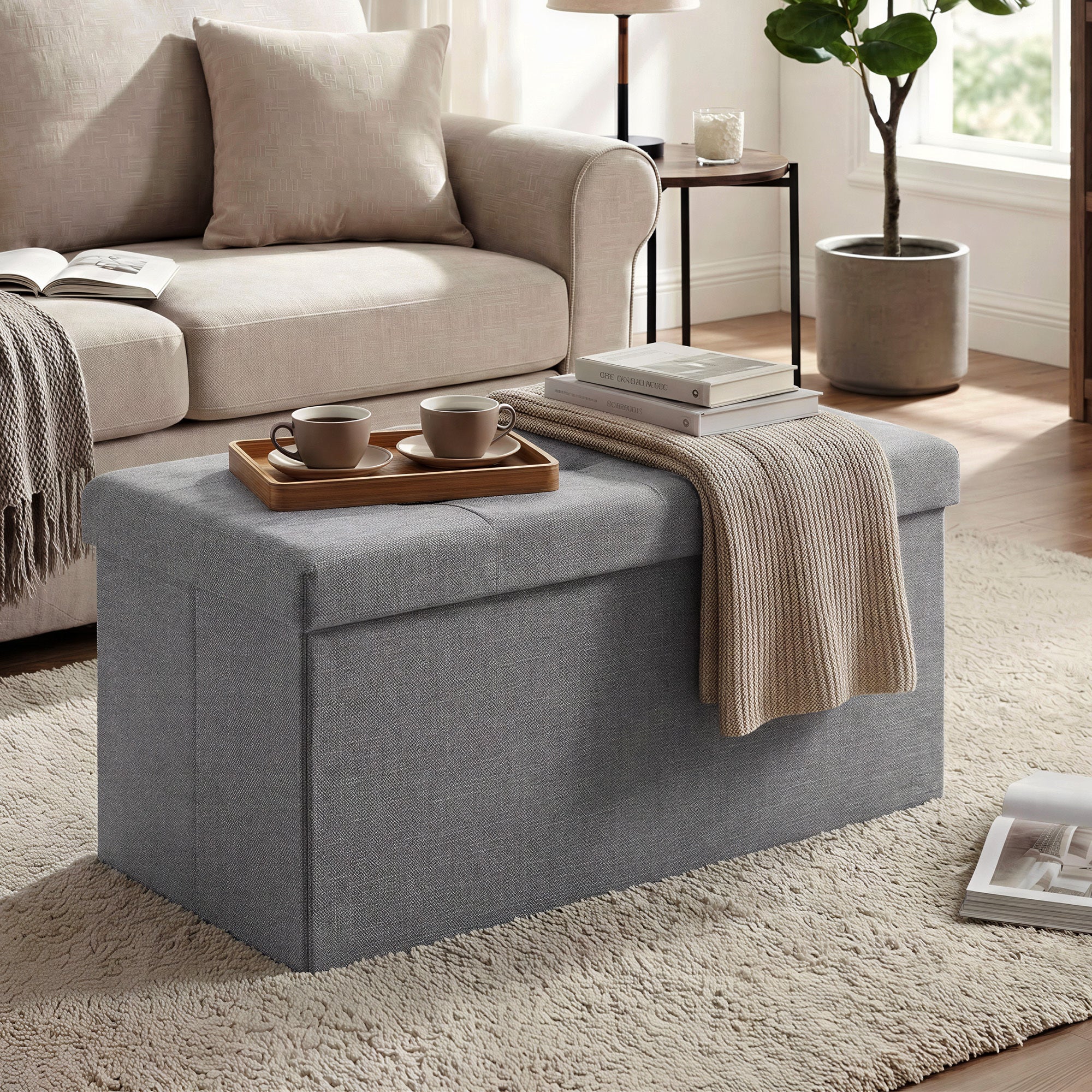 Sitzbank, Tintenschwarz für Schlafzimmer und Bett – Detailansicht 10