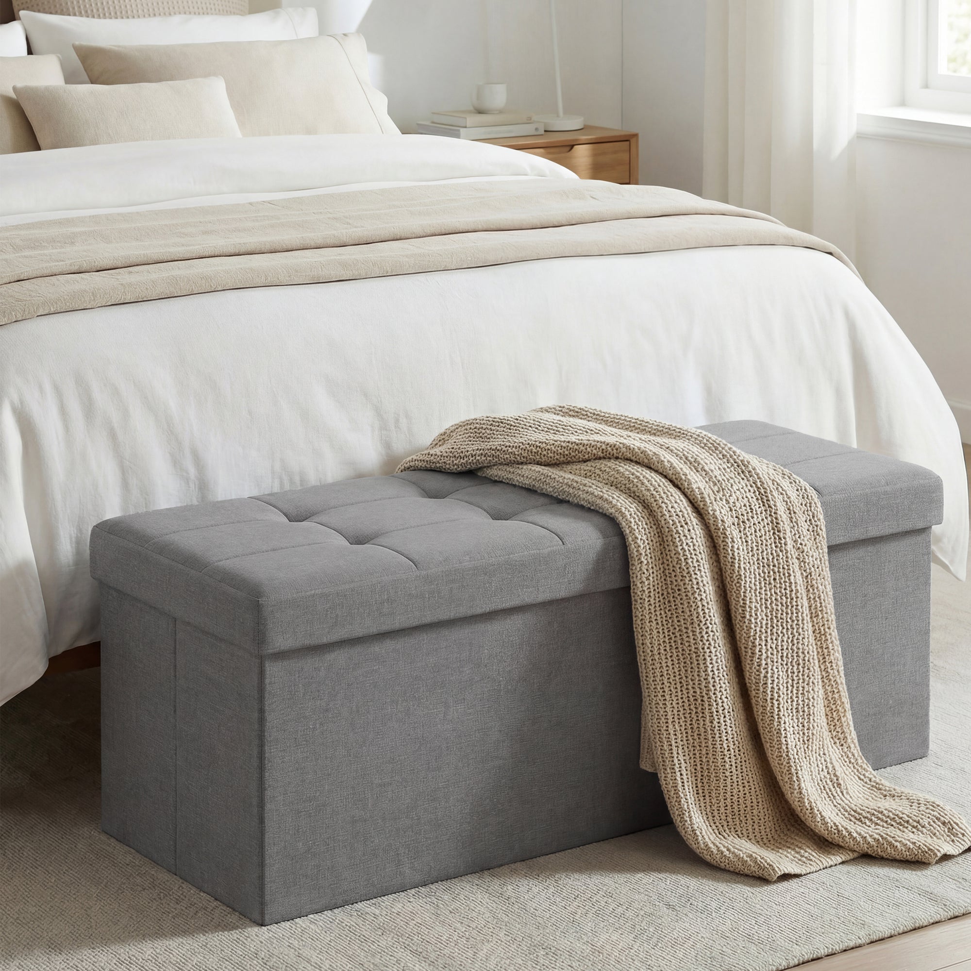 Sitzbank, Tintenschwarz für Schlafzimmer und Bett – Detailansicht 19