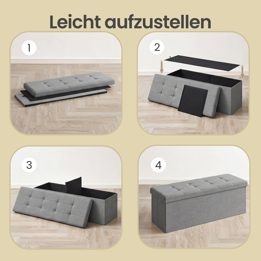 Sitzbank, Tintenschwarz für Schlafzimmer und Bett – Detailansicht 24