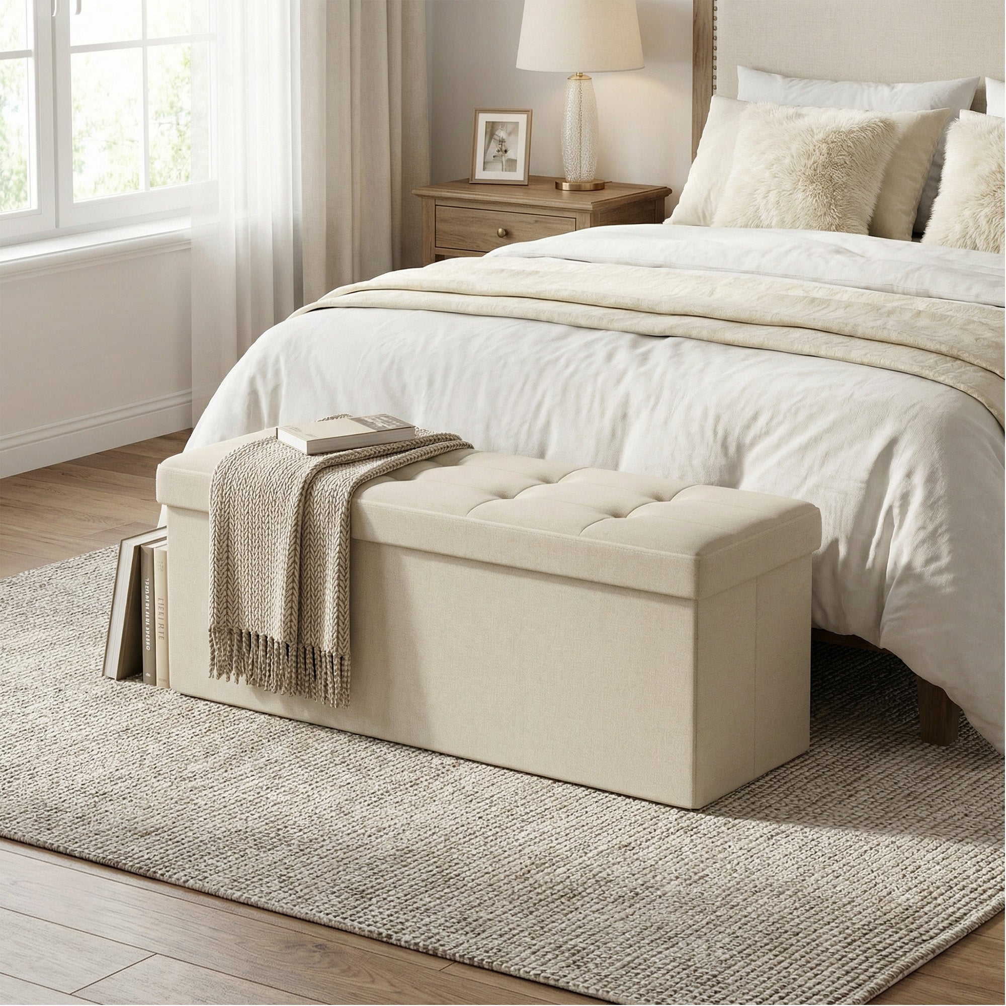 Sitzbank, Tintenschwarz für Schlafzimmer und Bett – Detailansicht 27