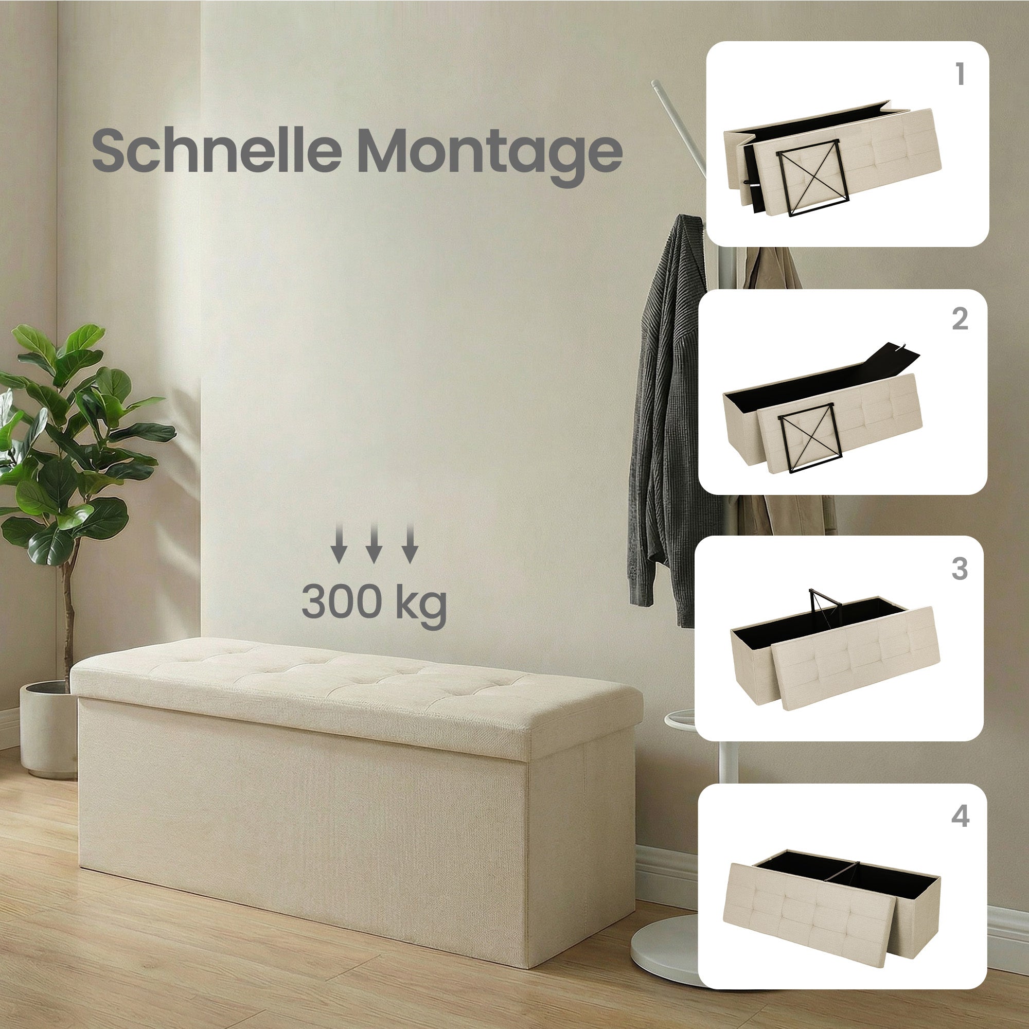 Sitzbank, Tintenschwarz für Schlafzimmer und Bett – Detailansicht 29