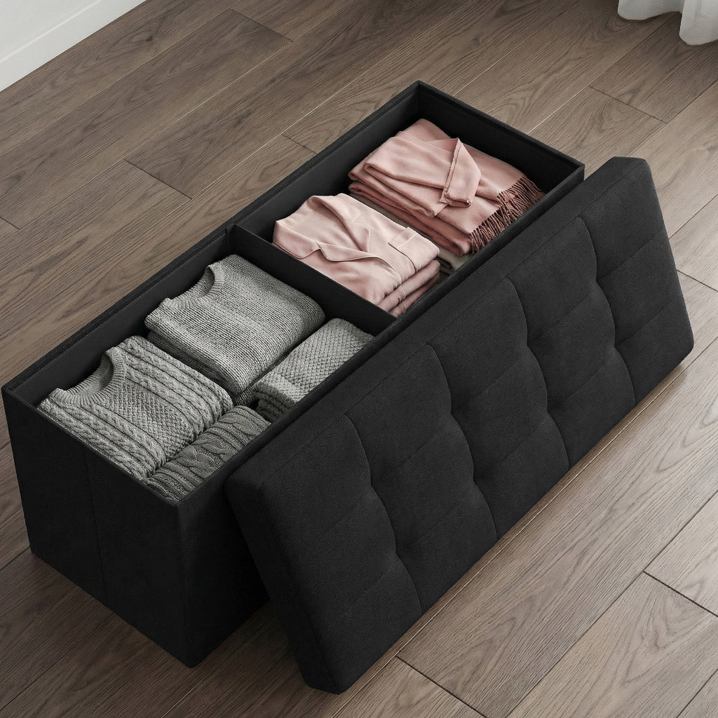 Sitzbank, Tintenschwarz für Schlafzimmer und Bett – Detailansicht 36