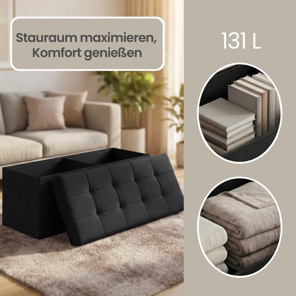 Sitzbank, Tintenschwarz für Schlafzimmer und Bett – Detailansicht 37