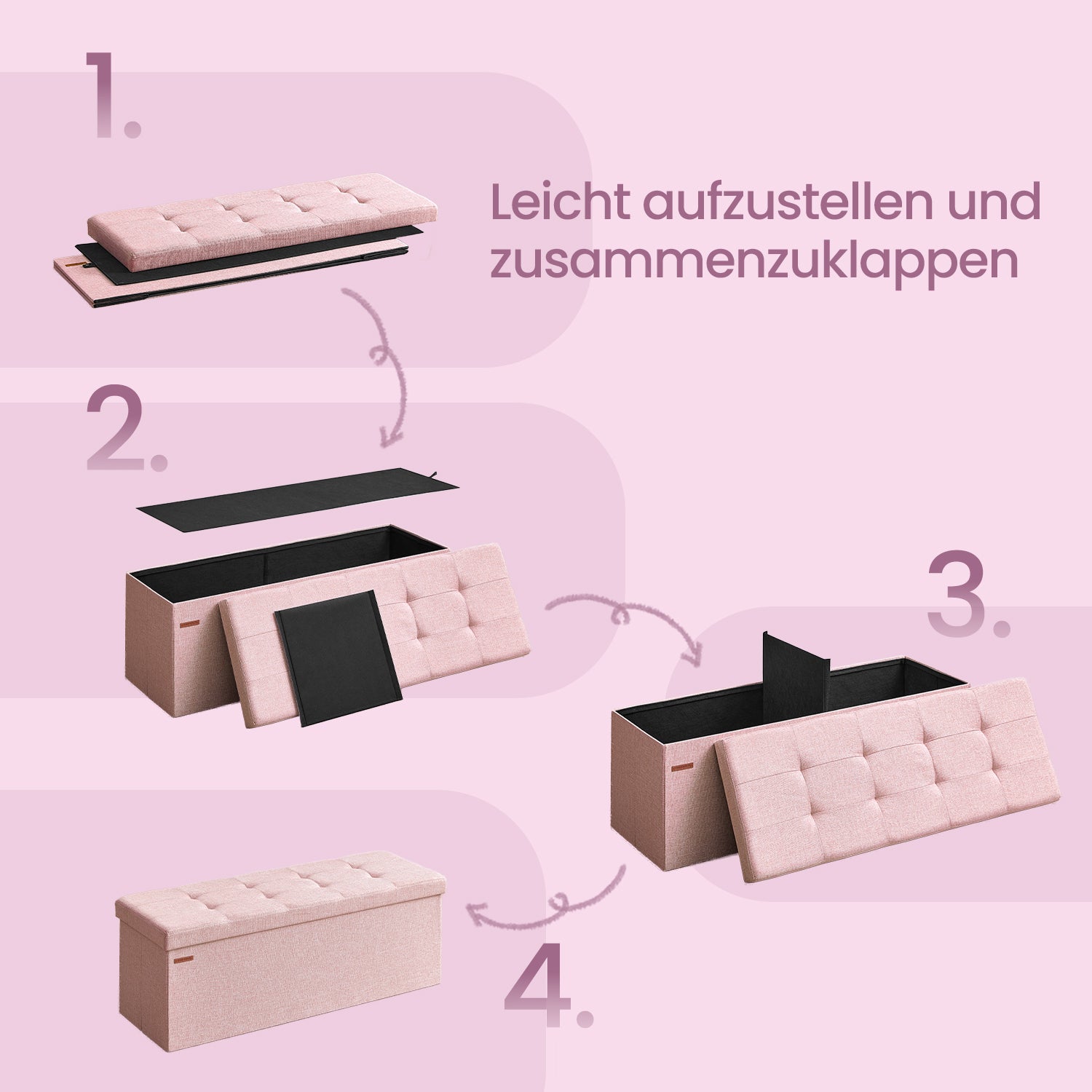 Sitzbank, Tintenschwarz für Schlafzimmer und Bett – Detailansicht 47
