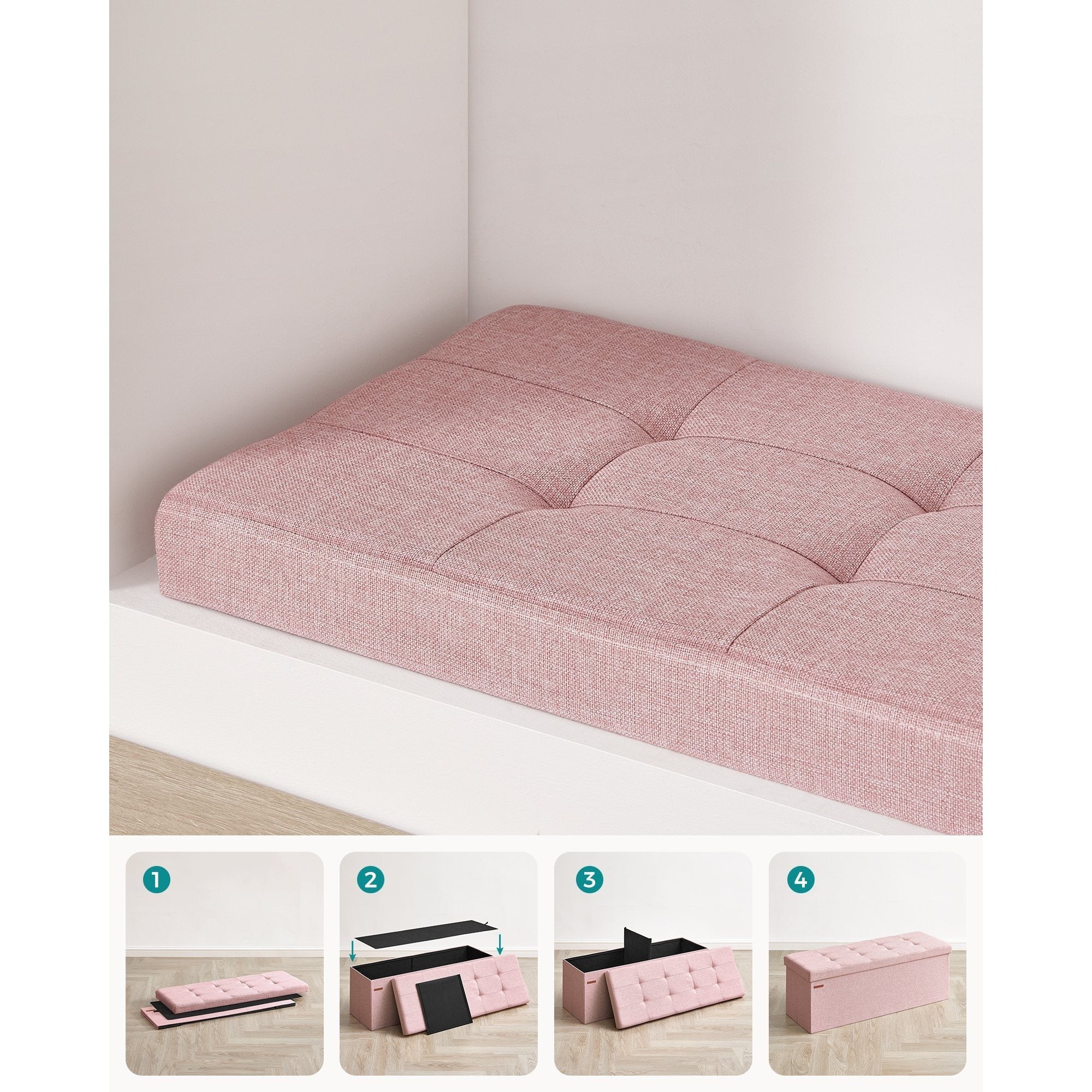 Sitzbank, Tintenschwarz für Schlafzimmer und Bett – Detailansicht 49