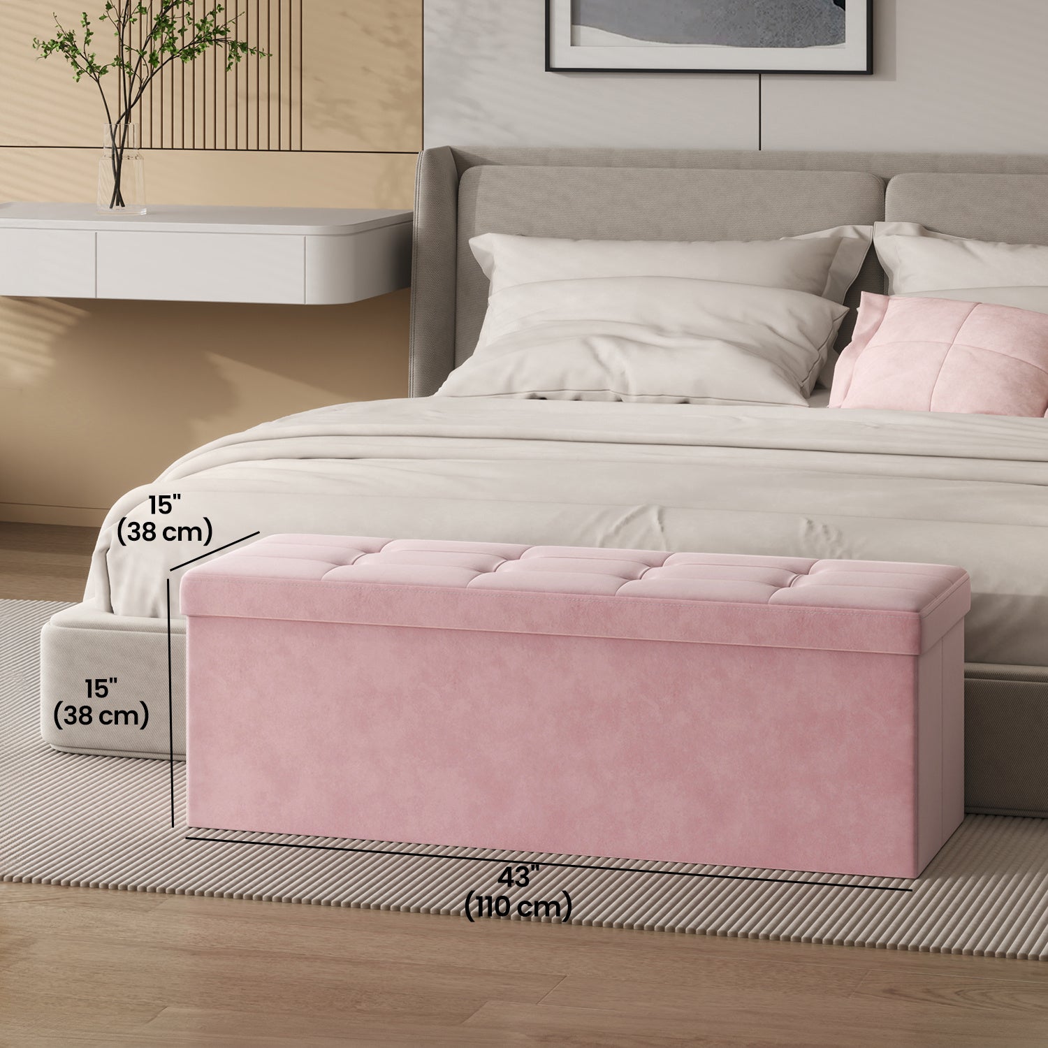 Sitzhocker, 300 kg für Schlafzimmer und Bett – Hauptansicht