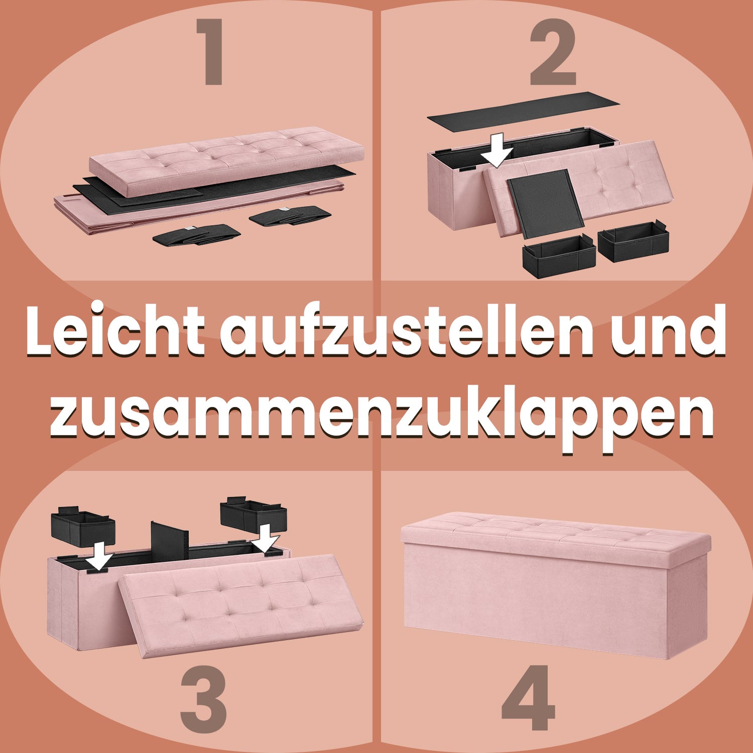 Sitzhocker, 300 kg für Schlafzimmer und Bett – Detailansicht 5