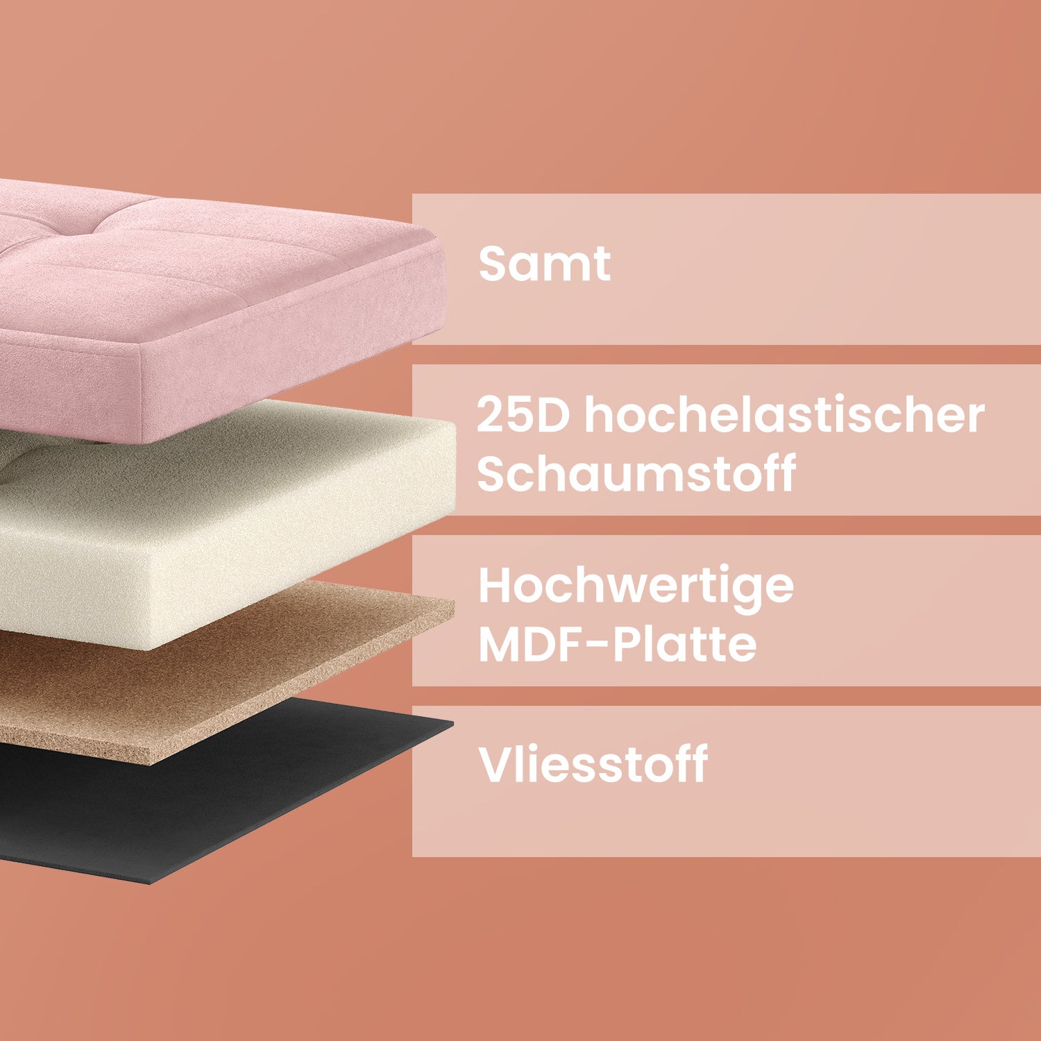 Sitzhocker, 300 kg für Schlafzimmer und Bett – Detailansicht 6