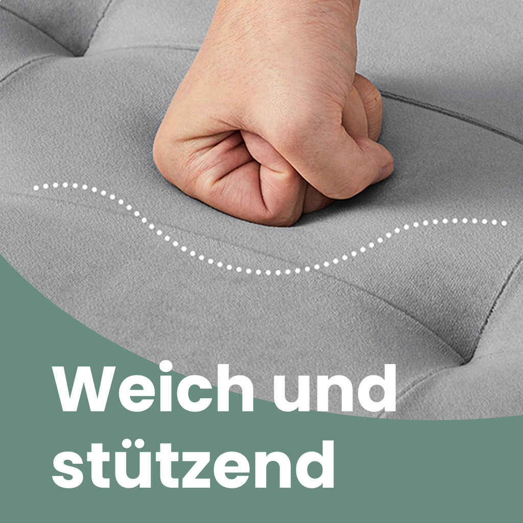 Sitzhocker mit Stauraum, Samt für Eingangsbereich und Alltag – Detailansicht 8