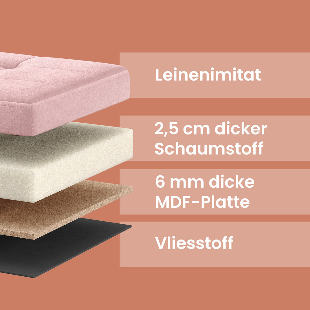 Sitzhocker mit Stauraum, Samt für Eingangsbereich und Alltag – Detailansicht 15