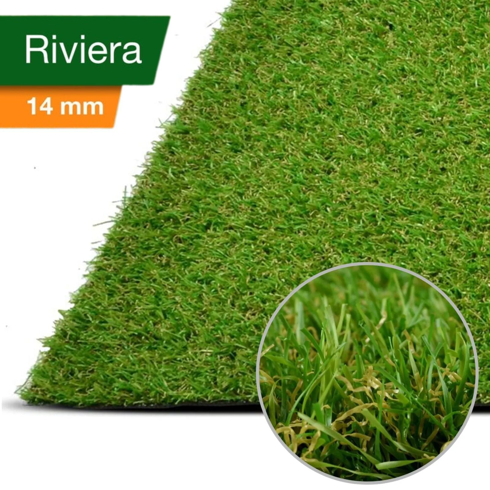 Sky Kunstrasen Riviera Outdoor Rasenteppich, 14 mm für Garten und Terrasse – Detailansicht 2
