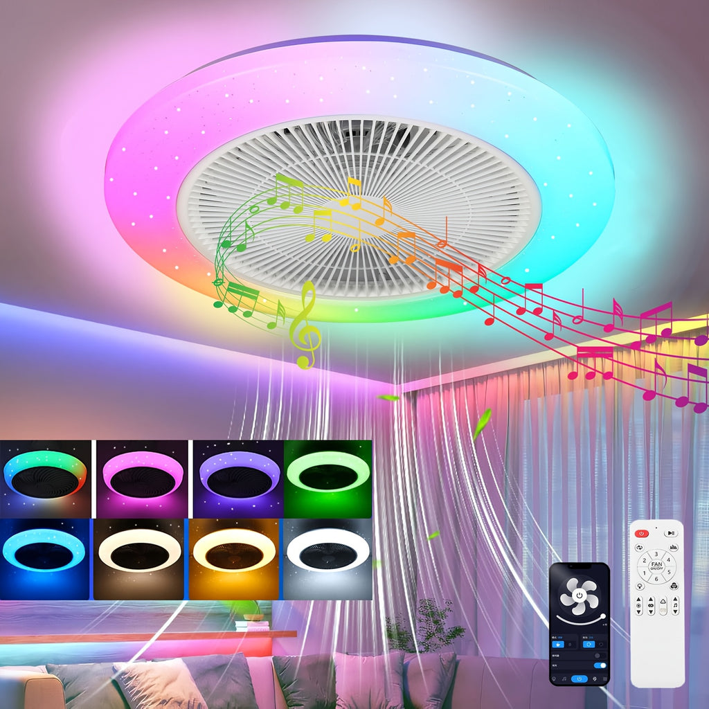 Smart Deckenventilator, weiß+ für Küche und Essbereich – Detailansicht 3