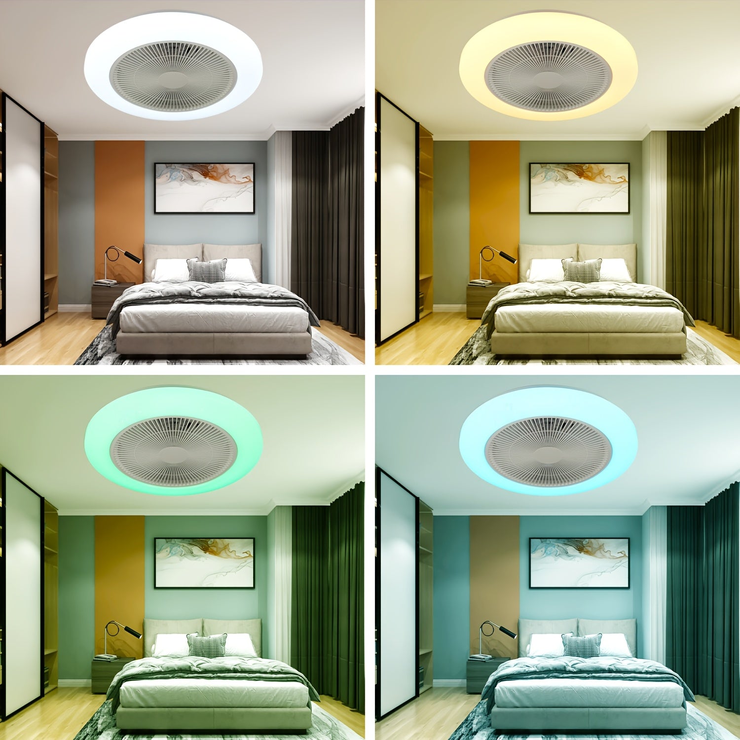 Smart Deckenventilator, weiß+ für Küche und Essbereich – Detailansicht 9