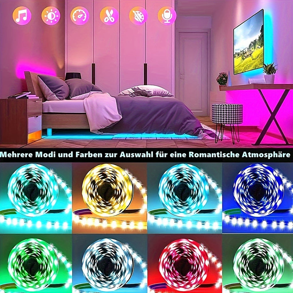 Smart LED Streifen Lichter, LED-Beleuchtung für Schlafzimmer und Bett – Detailansicht 4