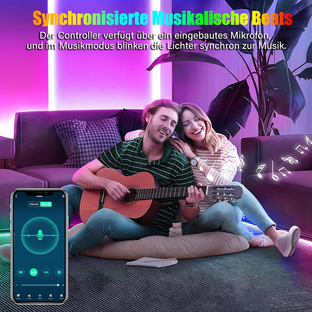 Smart LED Streifen Lichter, LED-Beleuchtung für Schlafzimmer und Bett – Detailansicht 7