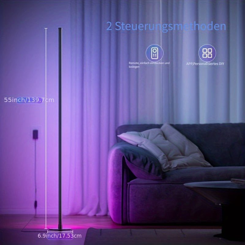 Smart RGB+ICW LED Stehlampe, LED-Beleuchtung für Schlafzimmer und Bett – Detailansicht 4