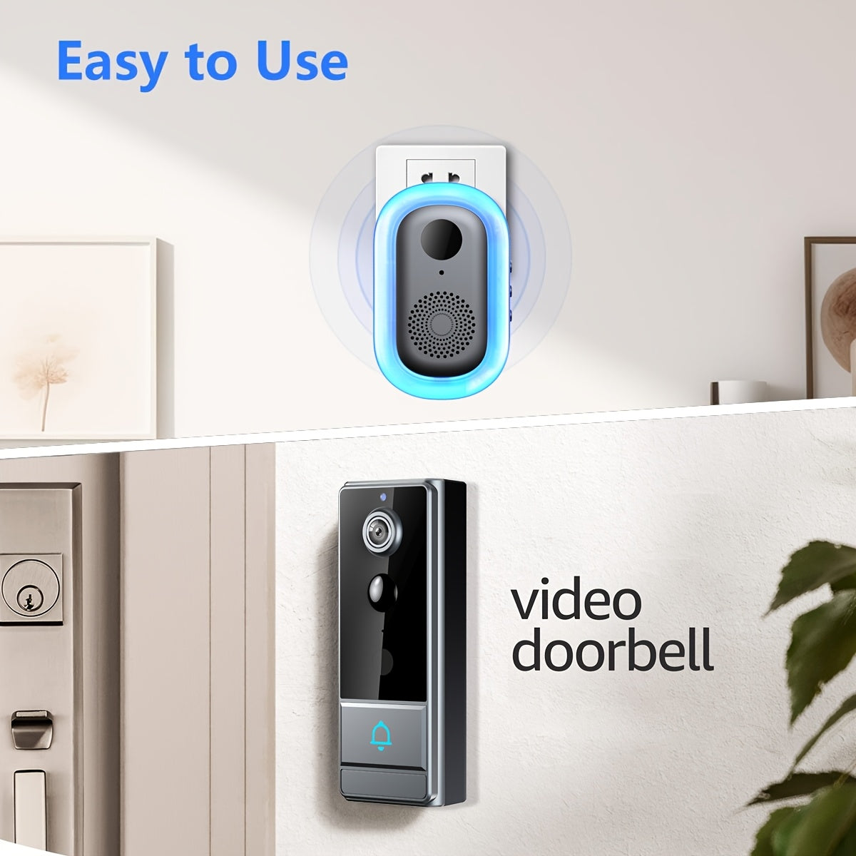 Smart-Video-Türklingel, LED-Beleuchtung für Alltag und Zuhause – Detailansicht 2