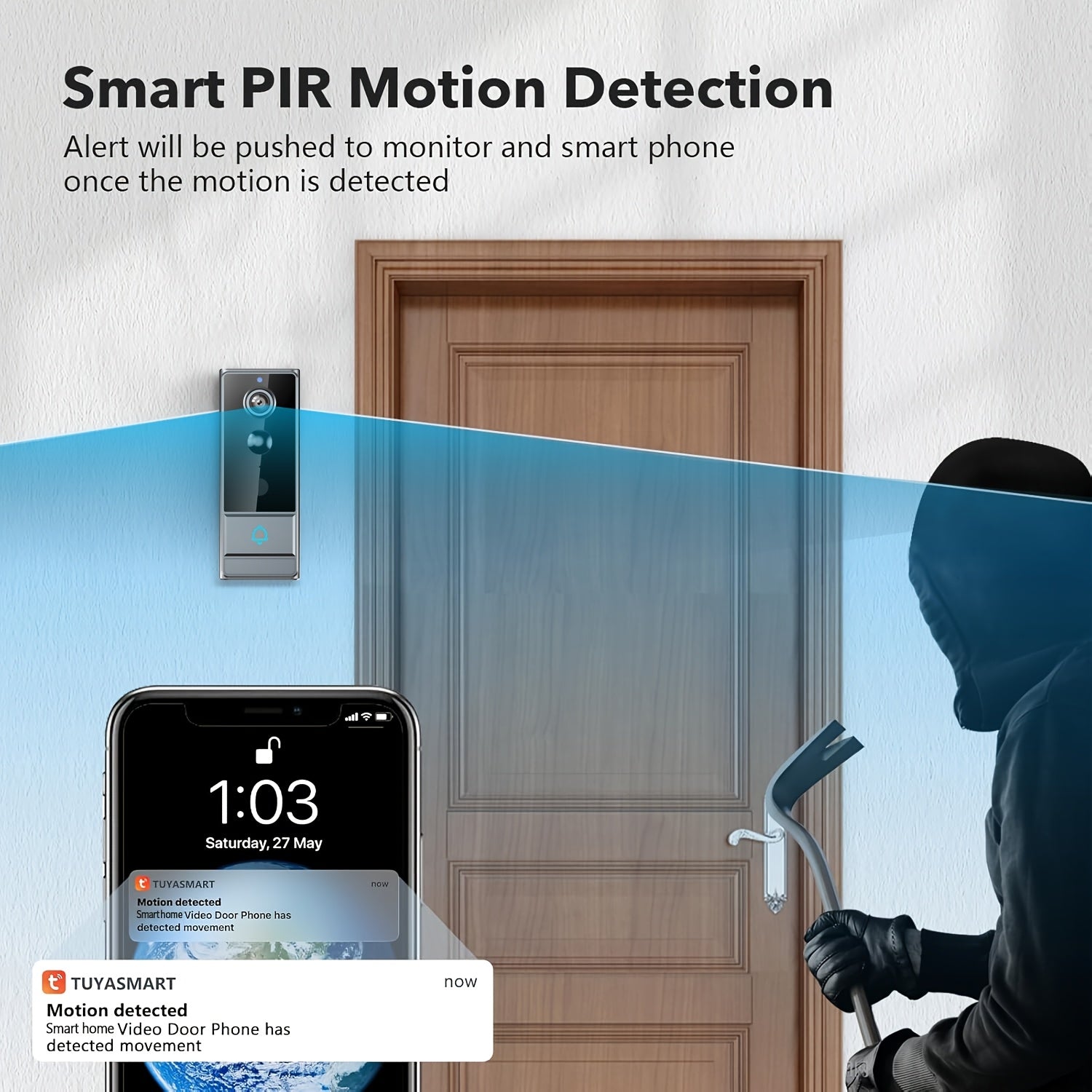 Smart-Video-Türklingel, LED-Beleuchtung für Alltag und Zuhause – Detailansicht 5