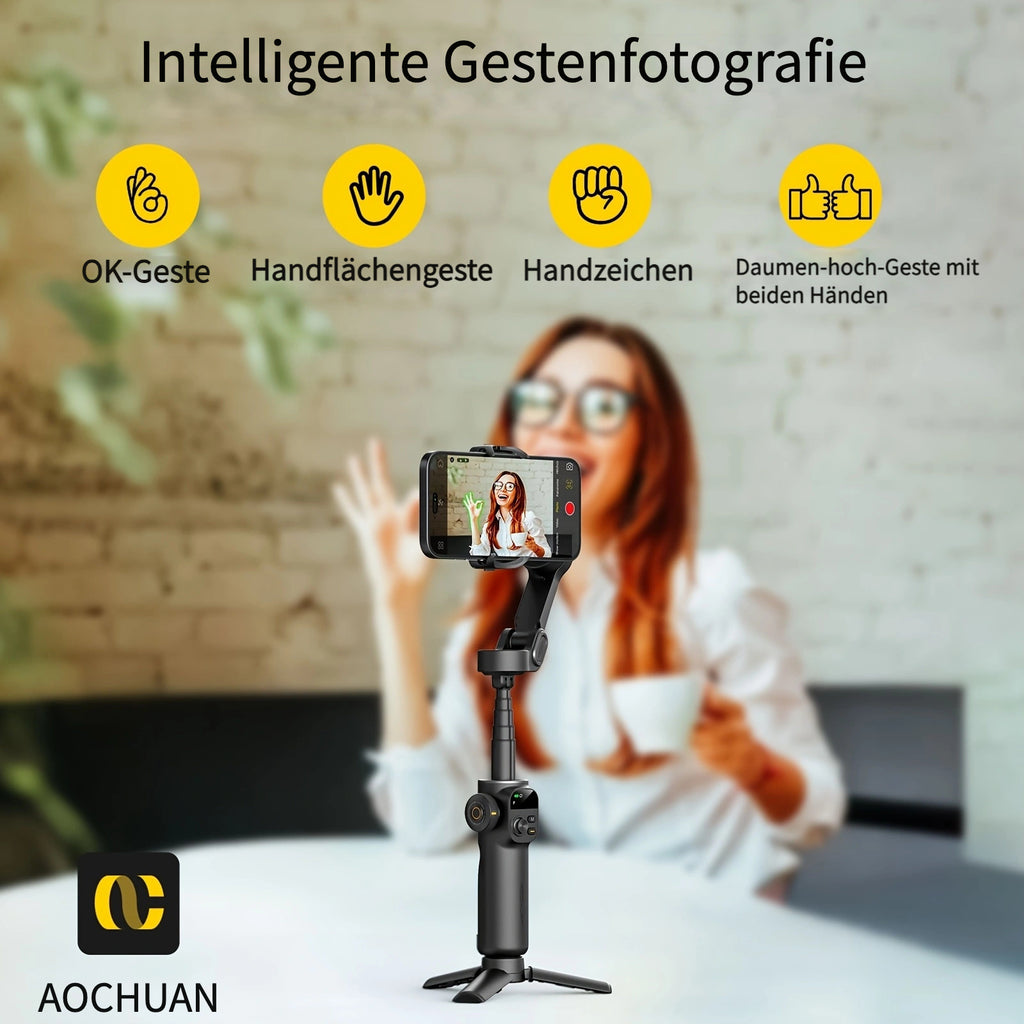 Smart X2 Handy-Stabilisator Gimbal Outdoor, faltbar für Schlafzimmer und Bett – Hauptansicht