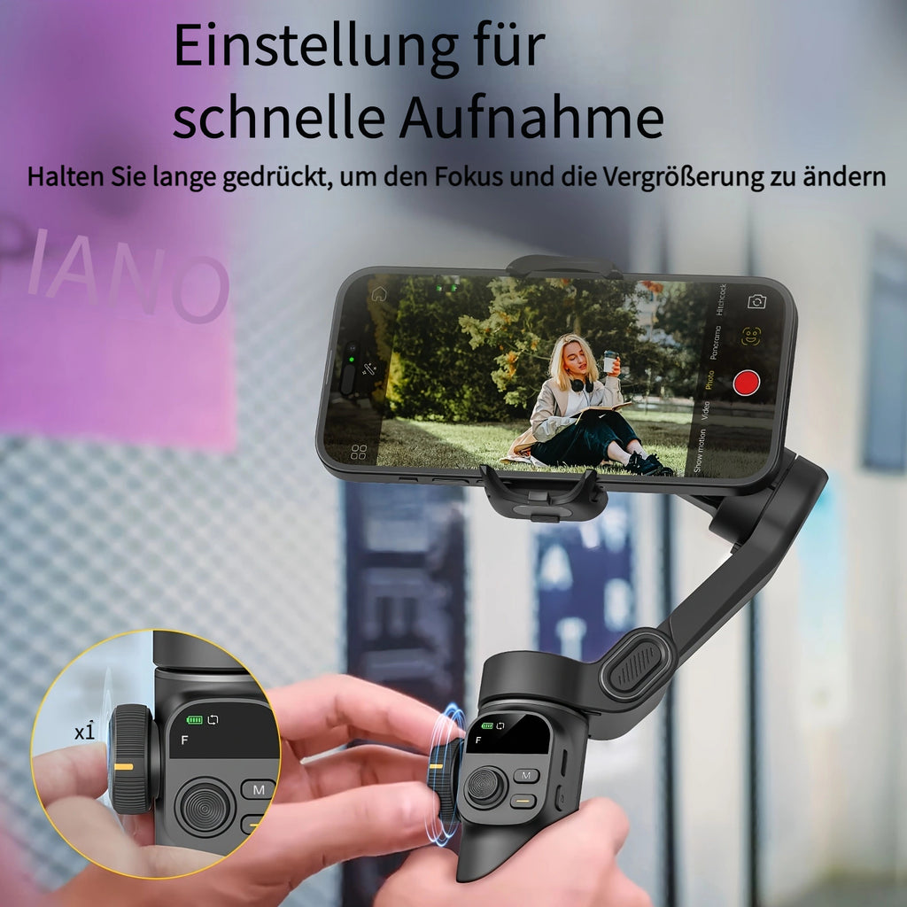 Smart X2 Handy-Stabilisator Gimbal Outdoor, faltbar für Schlafzimmer und Bett – Detailansicht 2