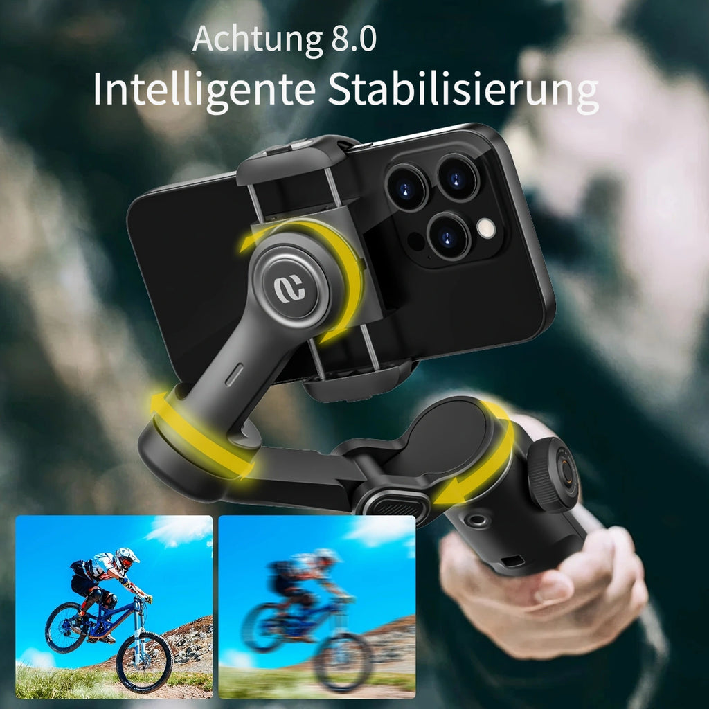 Smart X2 Handy-Stabilisator Gimbal Outdoor, faltbar für Schlafzimmer und Bett – Detailansicht 4