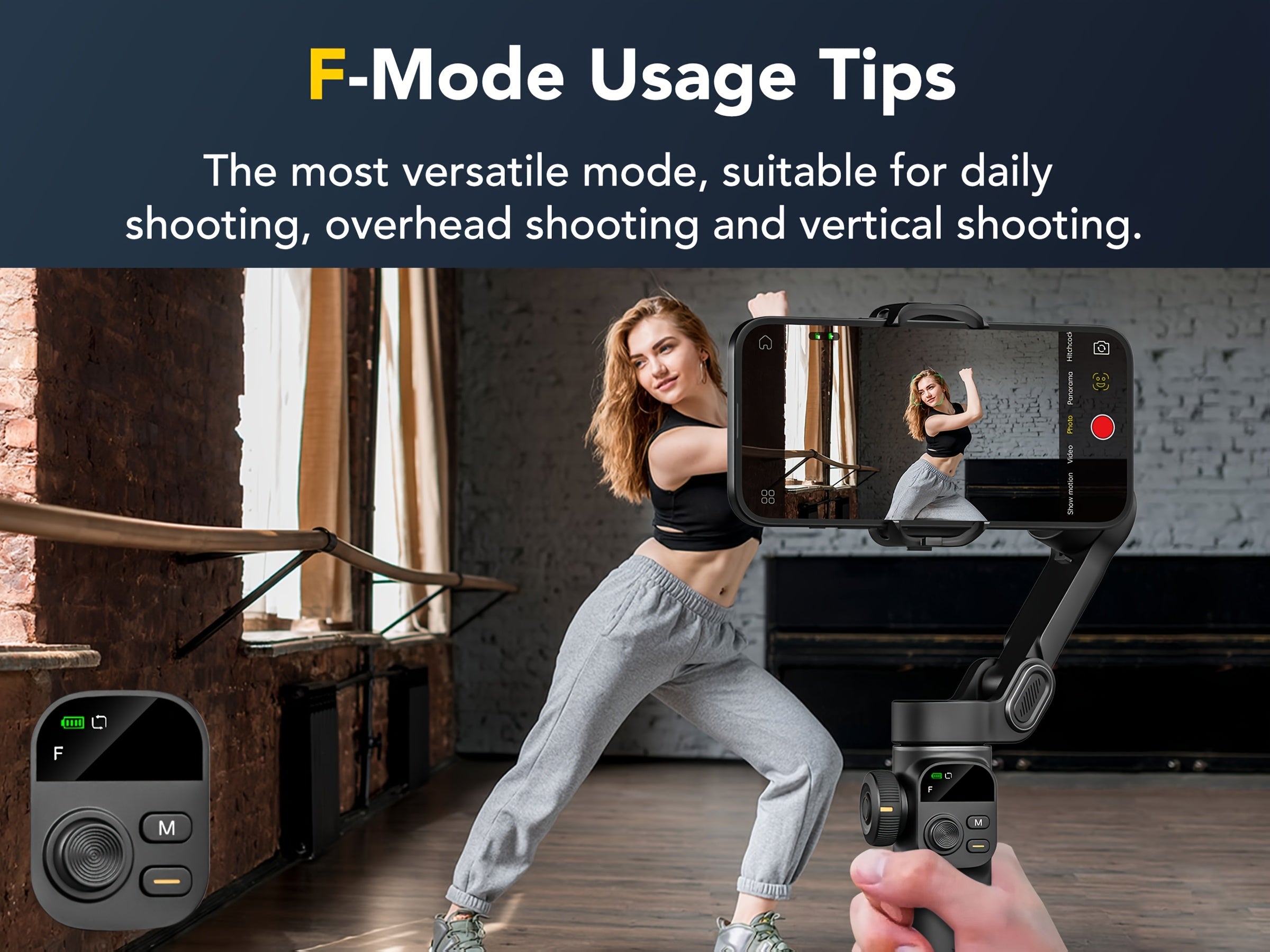 Smart X2 Handy-Stabilisator Gimbal Outdoor, faltbar für Schlafzimmer und Bett – Detailansicht 9