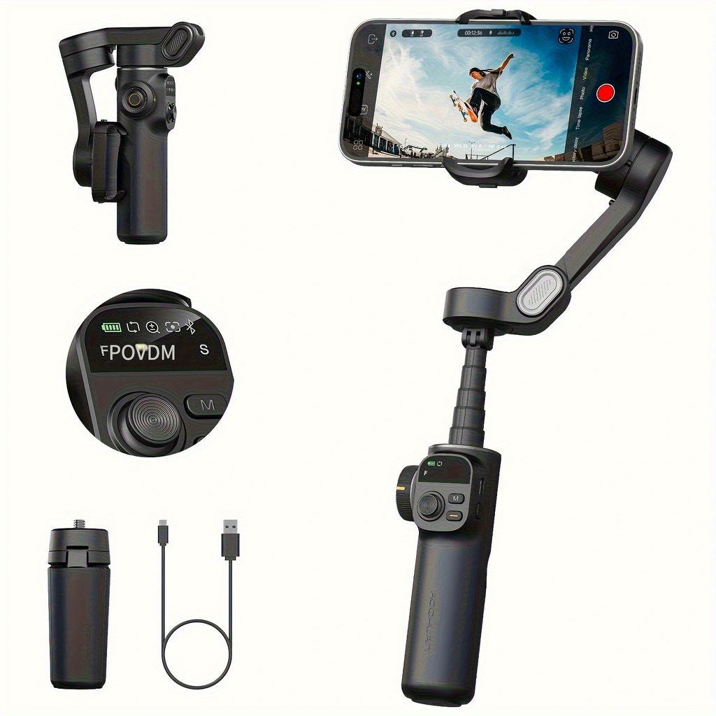 Smart X2 Handy-Stabilisator Gimbal Outdoor, faltbar für Schlafzimmer und Bett – Detailansicht 16