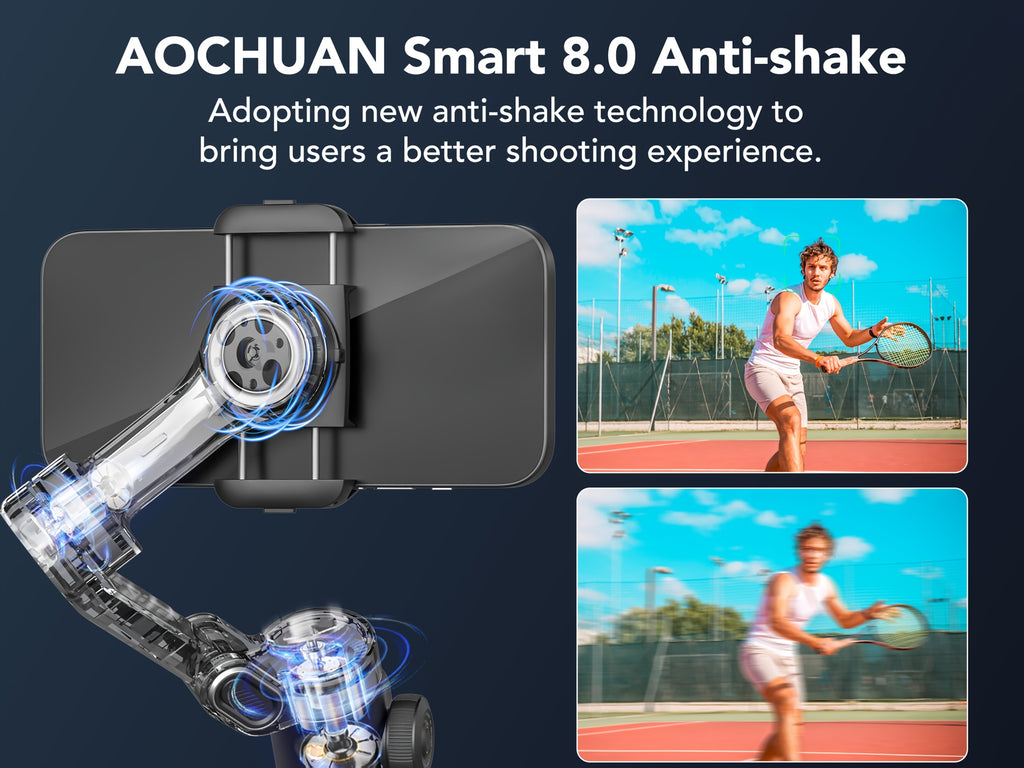 Smart X2 Handy-Stabilisator Gimbal Outdoor, faltbar für Schlafzimmer und Bett – Detailansicht 21