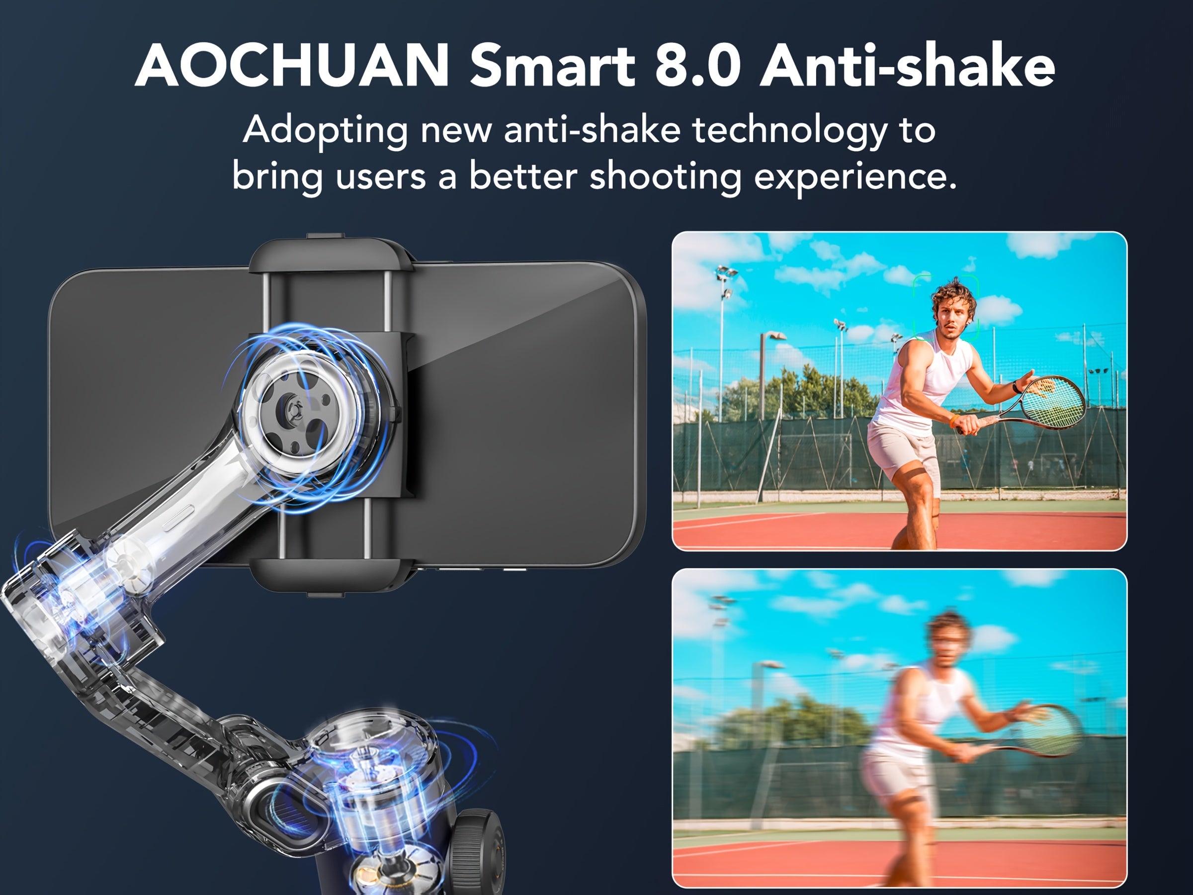Smart X2 Handy-Stabilisator Gimbal Outdoor, faltbar für Schlafzimmer und Bett – Detailansicht 21