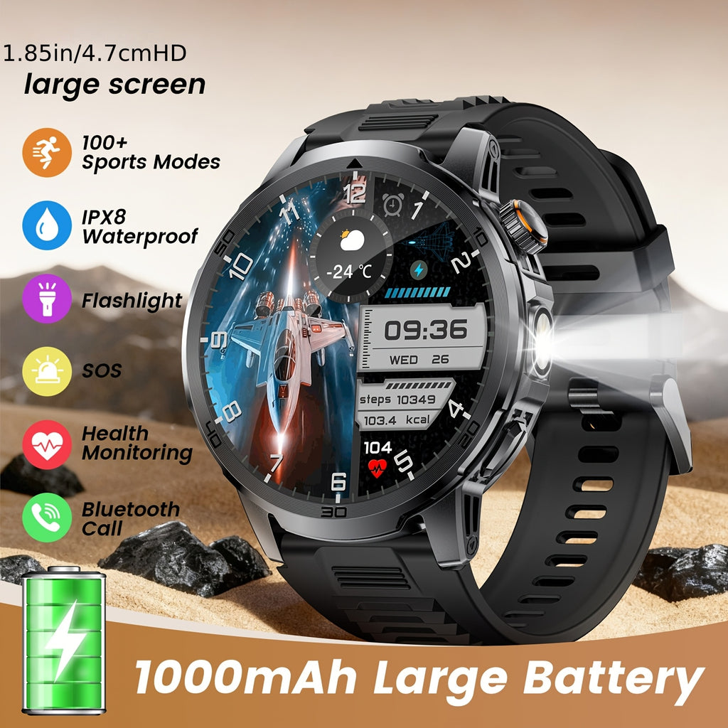 Smartwatch, 1000mAh für Android und iOS – Detailansicht 3