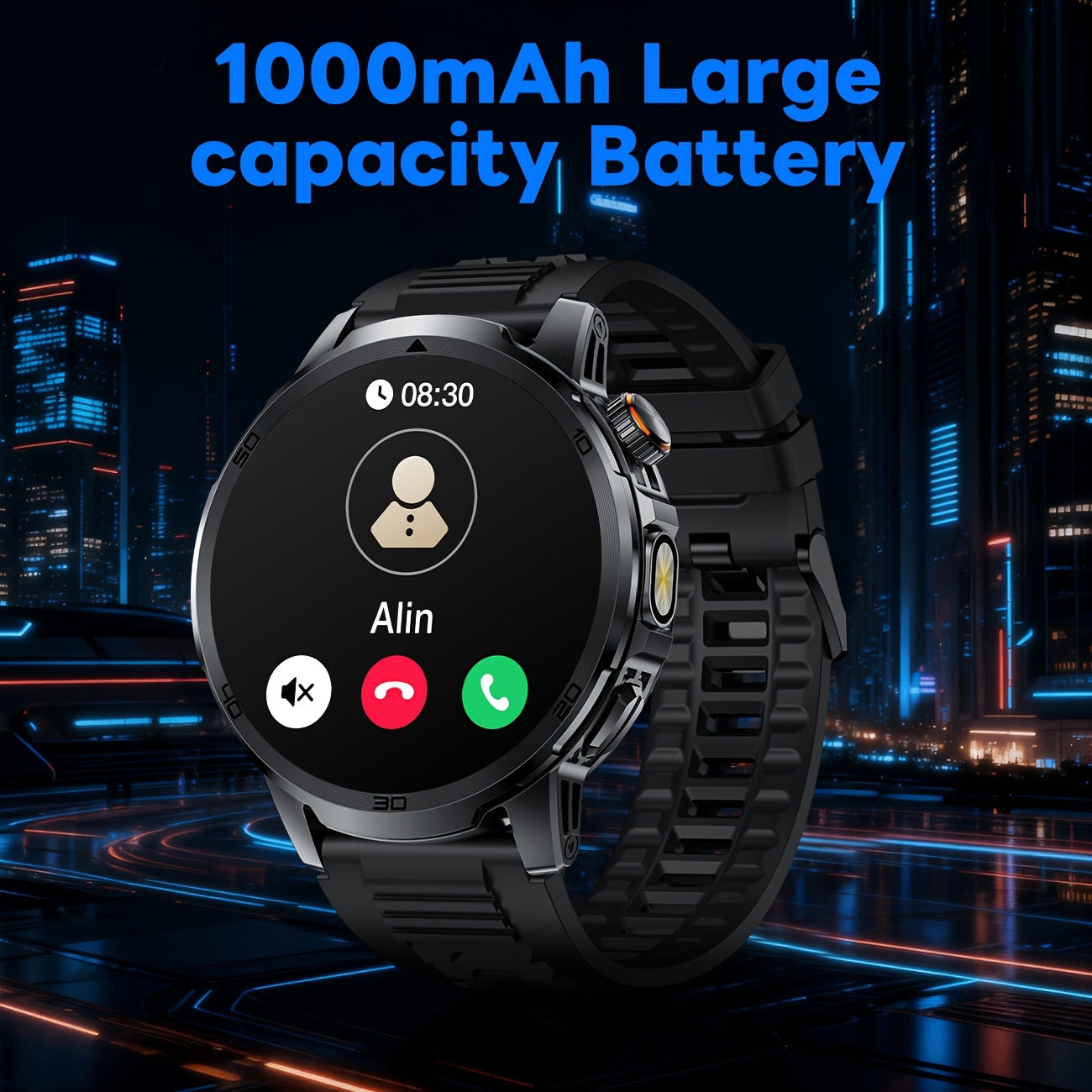 Smartwatch, 1000mAh für Android und iOS – Detailansicht 5
