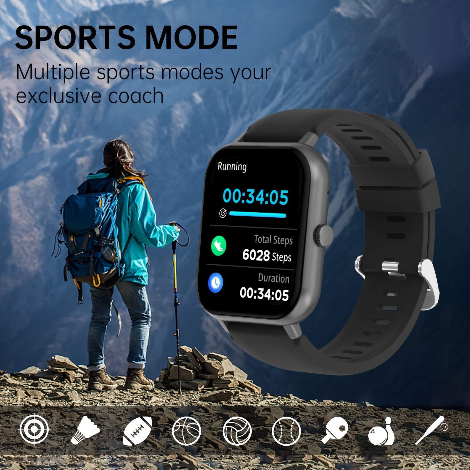 Smartwatch, 210,82 cm für Männer und Frauen - 1 – Detailansicht 6