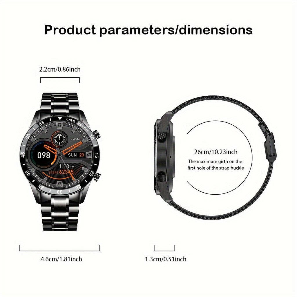Smartwatch, 3,53 cm für Android iPhone und Männer – Detailansicht 8