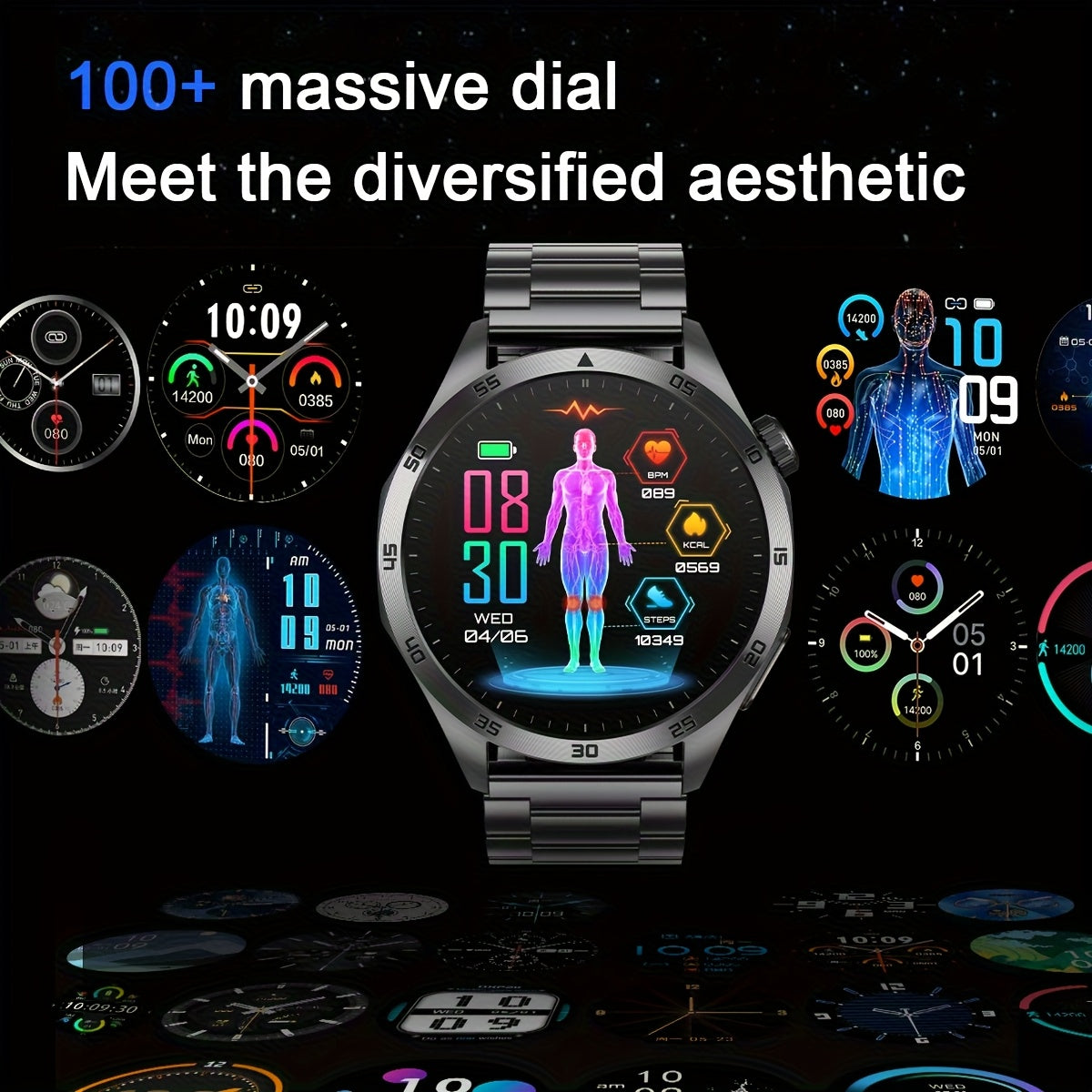 Smartwatch, 3,63cm für Android und IOS Telefone – Detailansicht 2