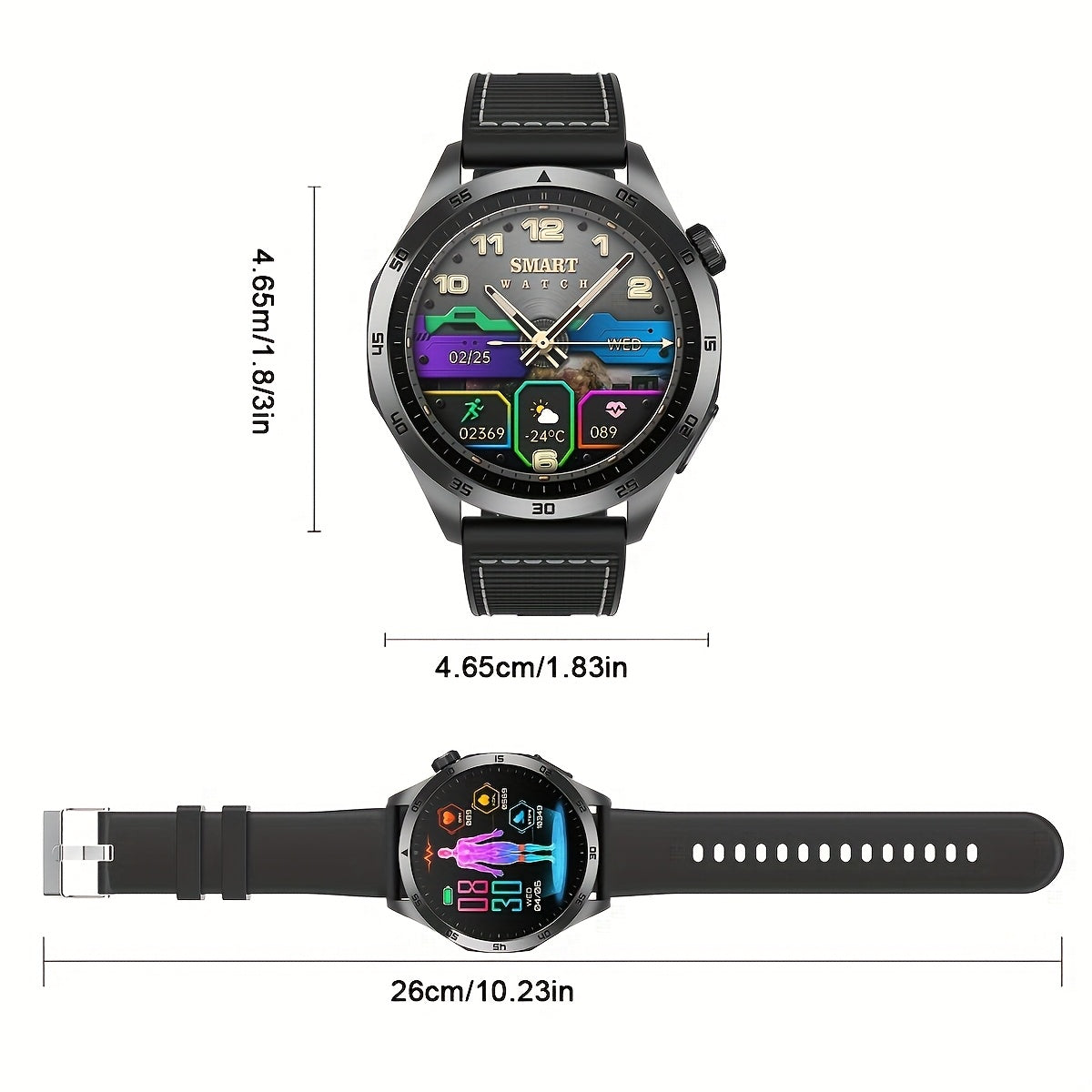 Smartwatch, 3,63cm für Android und IOS Telefone – Detailansicht 4