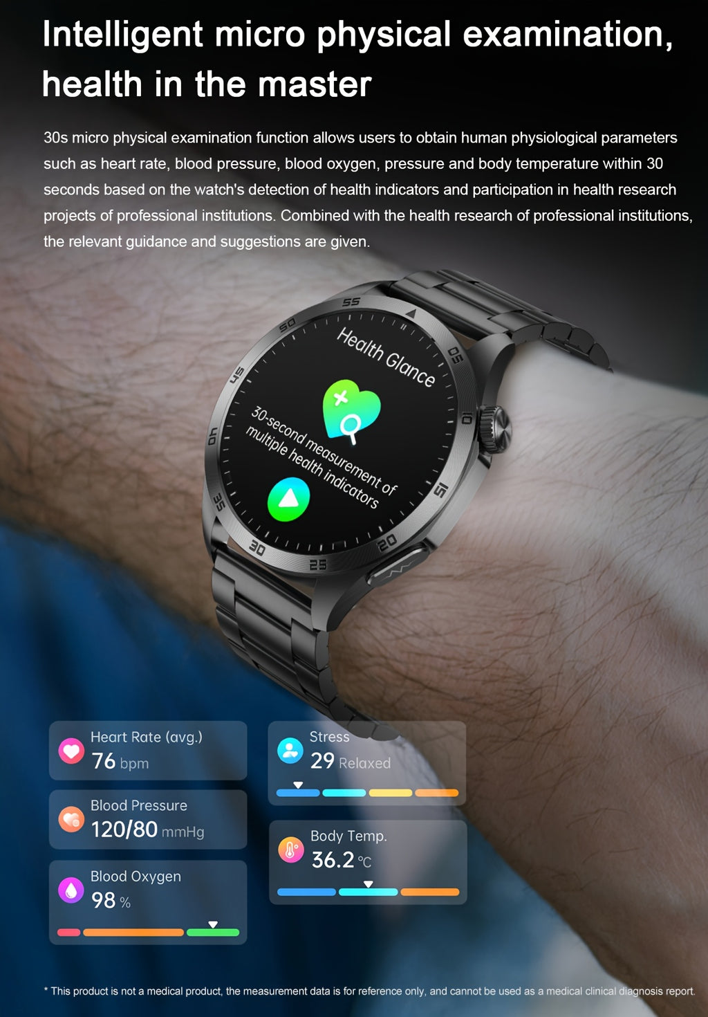 Smartwatch, 3,63cm für Android und IOS Telefone – Detailansicht 6