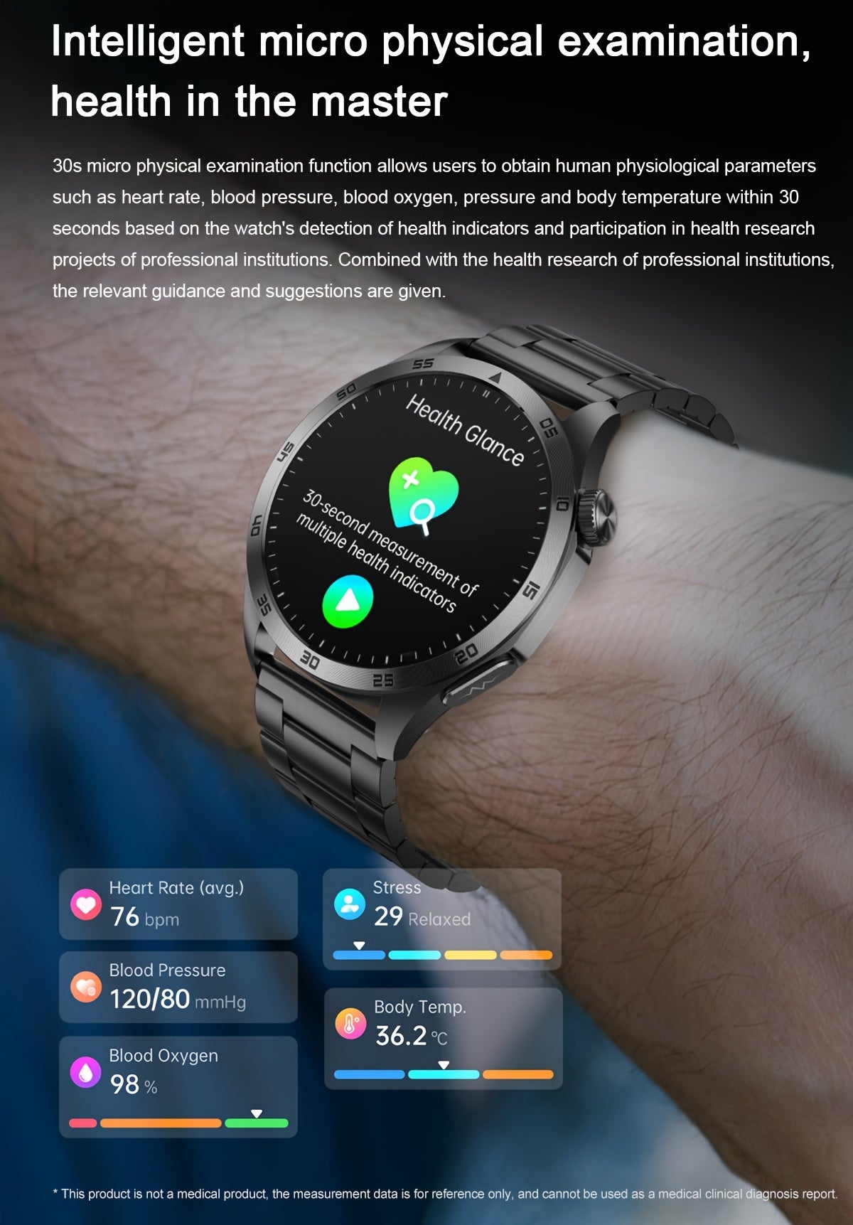 Smartwatch, 3,63cm für Android und IOS Telefone – Detailansicht 6