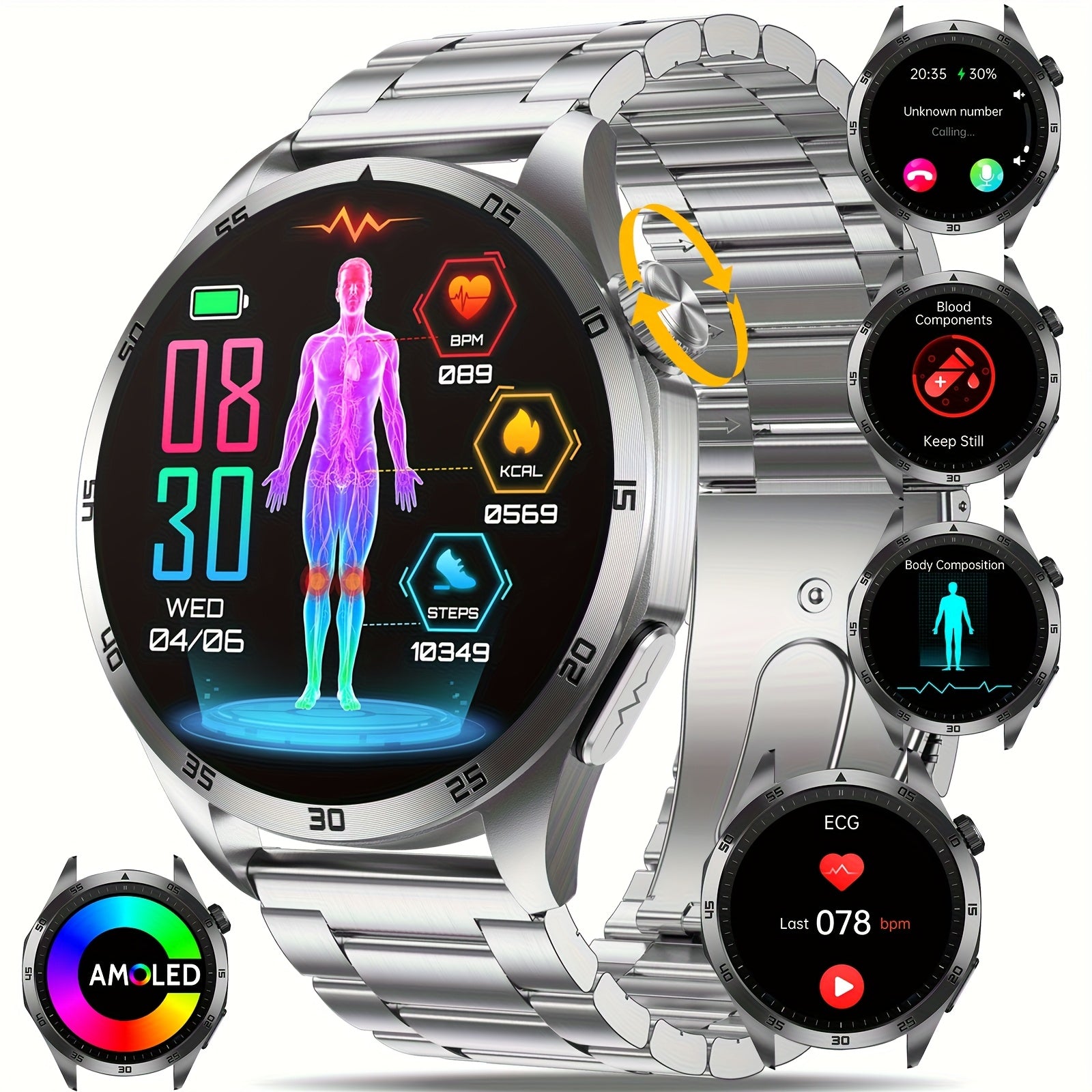 Smartwatch, 3,63cm für Android und IOS Telefone – Detailansicht 11