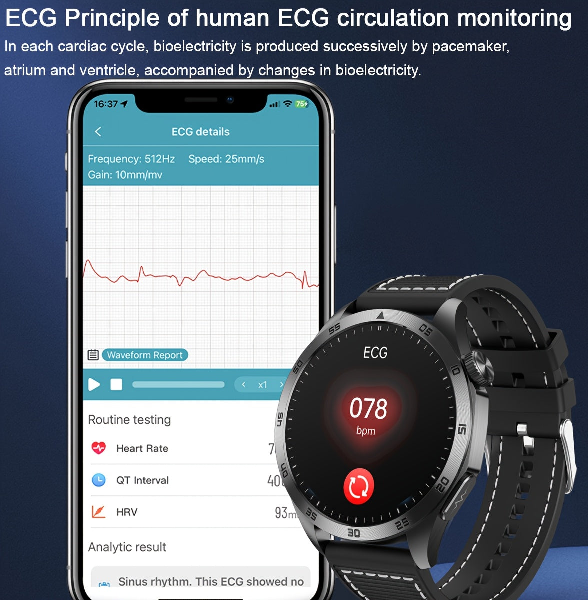 Smartwatch, 3,63cm für Android und IOS Telefone – Detailansicht 16