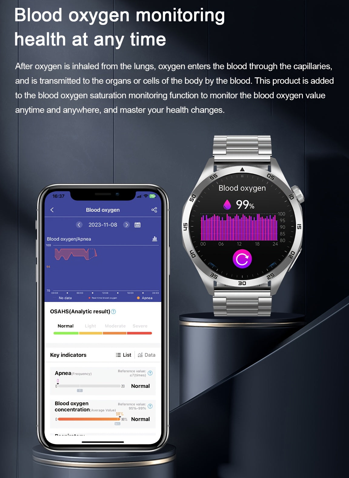 Smartwatch, 3,63cm für Android und IOS Telefone – Detailansicht 18