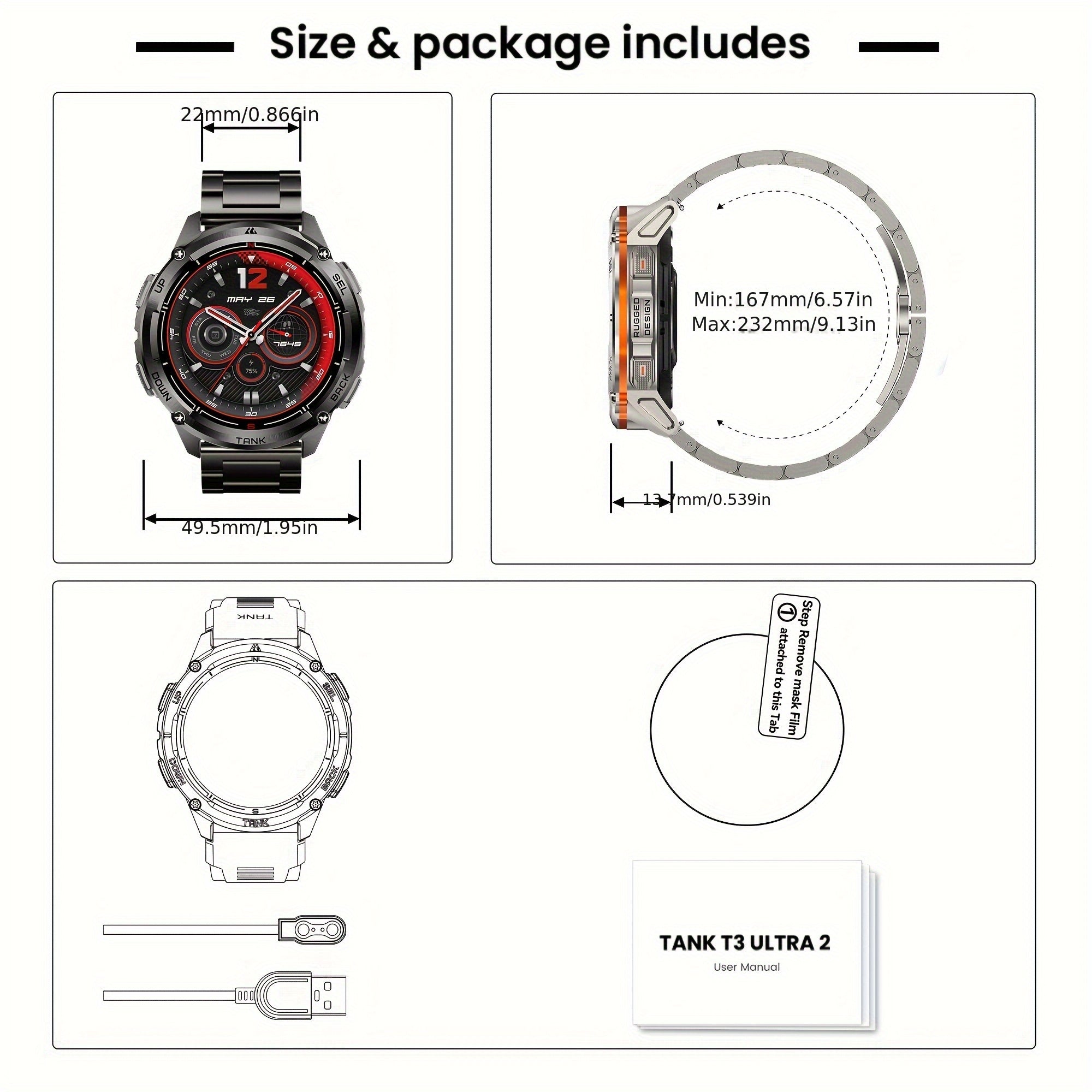 Smartwatch, 3.63cm für Haustiere und Zuhause – Detailansicht 12