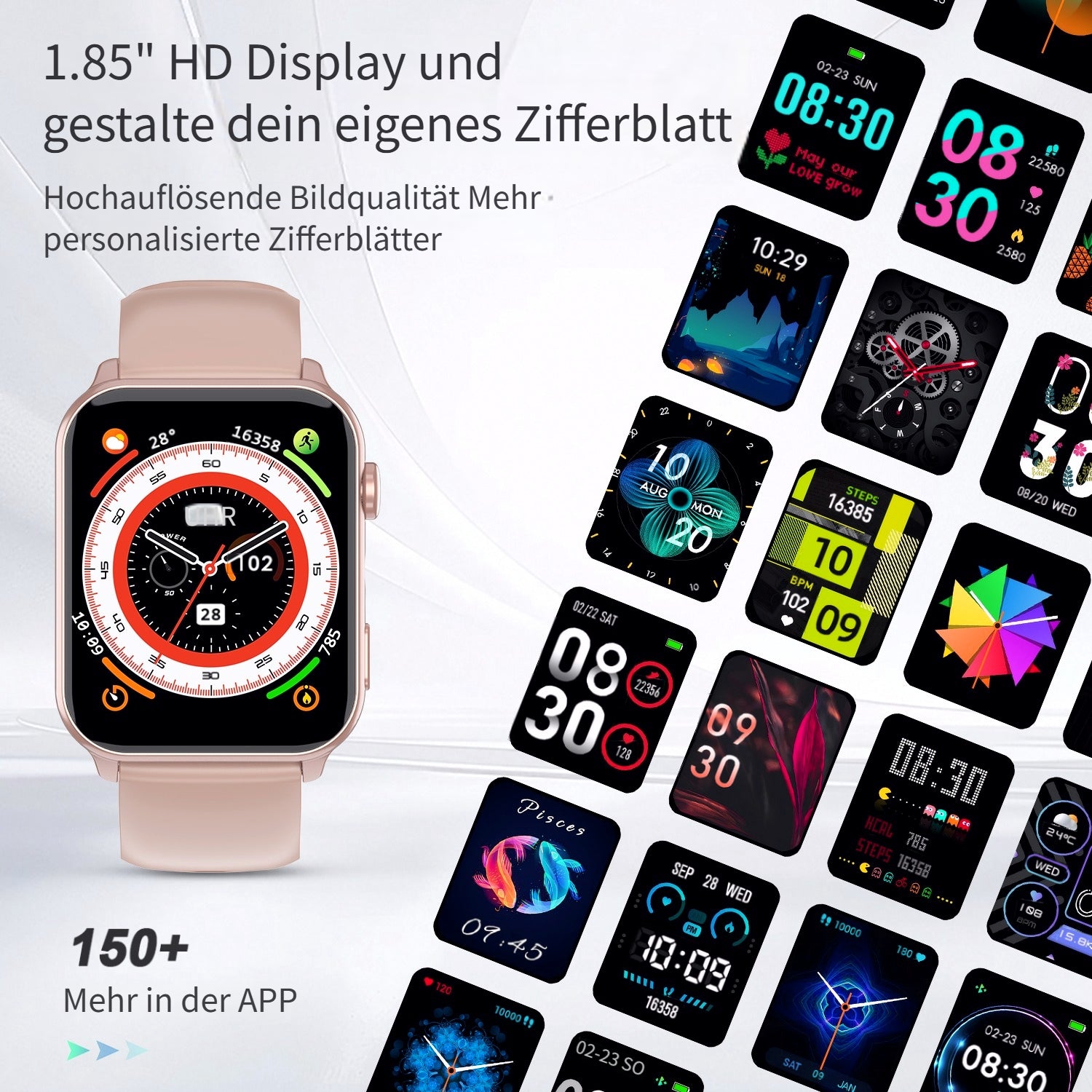 Smartwatch, 350mAh für Alltag und Outdoor – Detailansicht 4