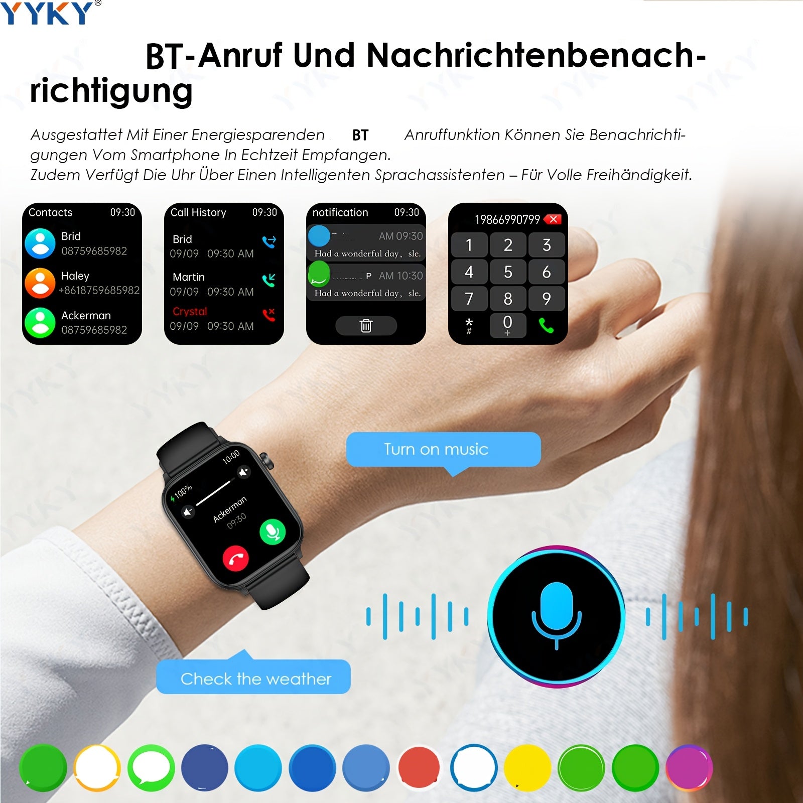 Smartwatch, 4,98cm für Android und iO – Detailansicht 13