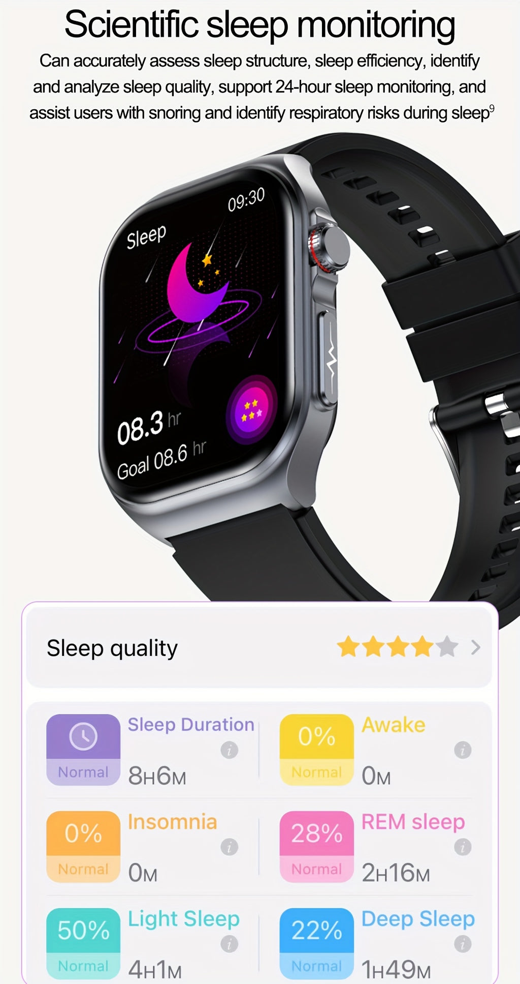 Smartwatch, 5,18 cm für Android und IOS – Detailansicht 7