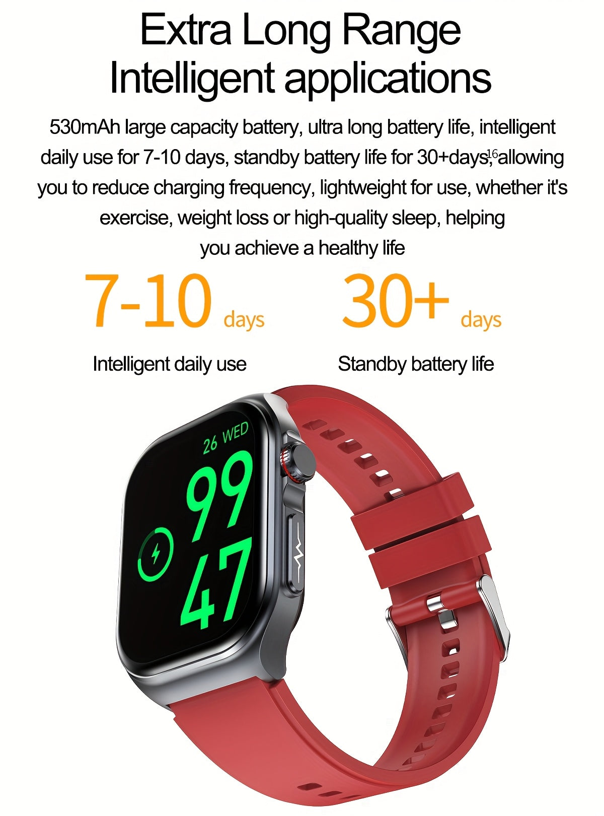 Smartwatch, 5,18 cm für Android und IOS – Detailansicht 8