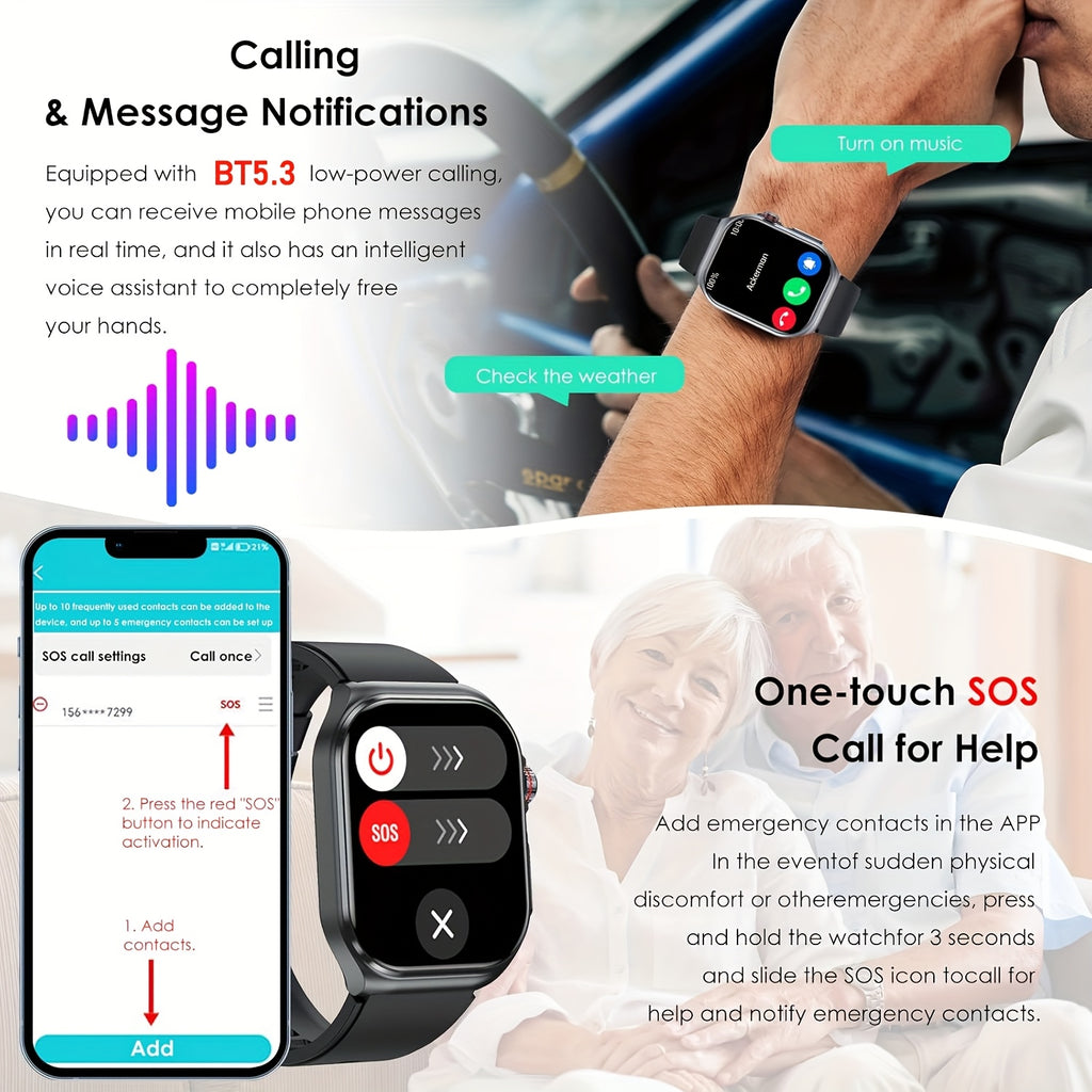Smartwatch, 5,18 cm für Android und IOS – Detailansicht 17