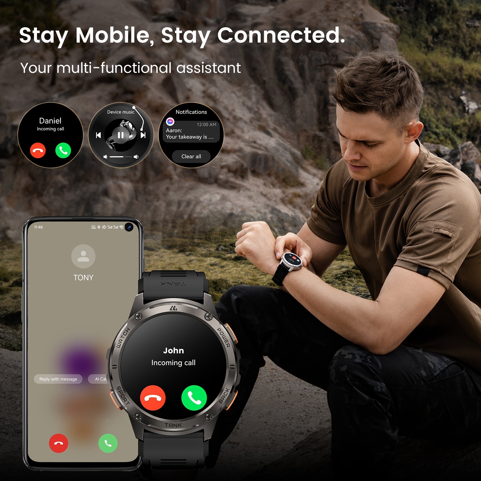 Smartwatch, 500mAh für Haustiere und Zuhause – Detailansicht 12